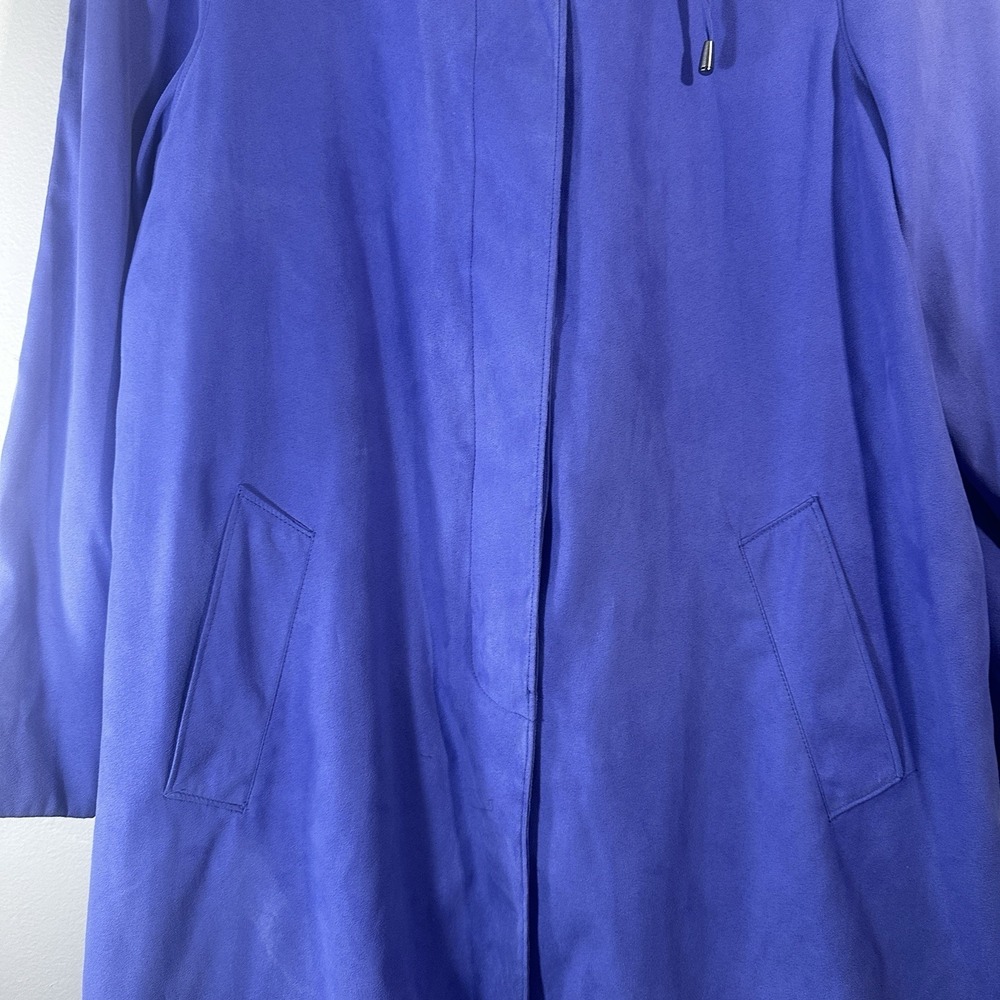 Appleseed's Women's Petite Large Women's Purple Faux‎ Suede Button Front Coat - Picture 8 of 11